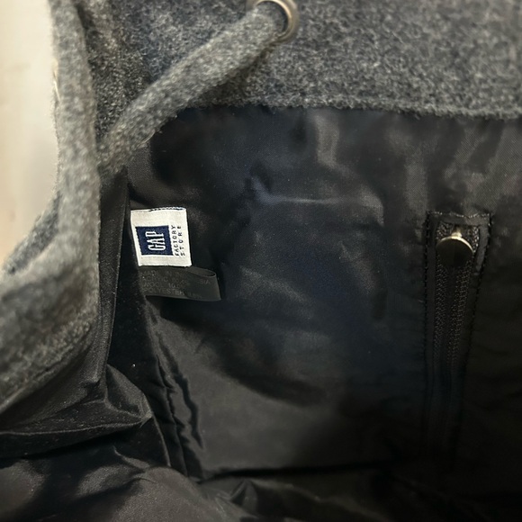 GAP Charcoal Wool Backpack Academia Normcore Messenger Bag - Picture 4 of 8